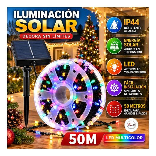 Rollo Luces Led Solar de 50 Metros